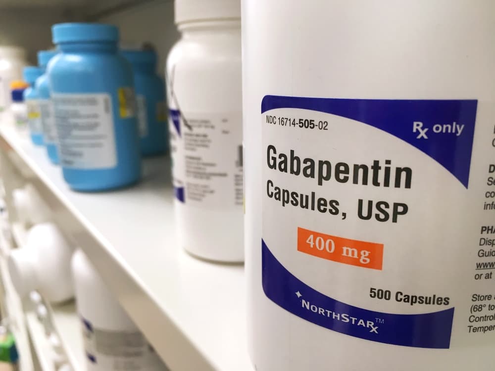 gabapentin pills on shelf